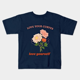 love your curves, love yourself Kids T-Shirt